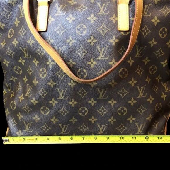 LOUIS VUITTON CABAS MEZZO Monogram Top Zip Laptop Work Travel Shoulder Bag - Picture 12 of 17